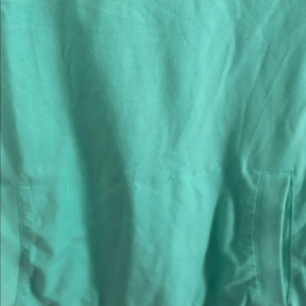 Nike Women's Green V-Neck Short Sleeve Hooded Top